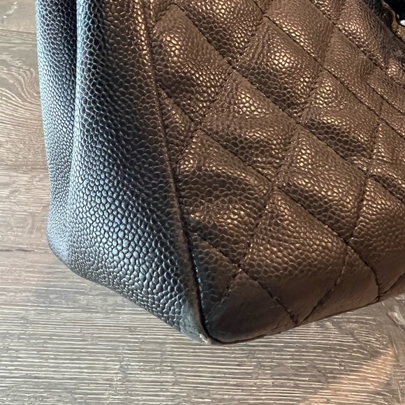 Chanel Quilted Caviar Grand Shopping Tote in Black w/ Silver Hardware - Picture 9 of 10